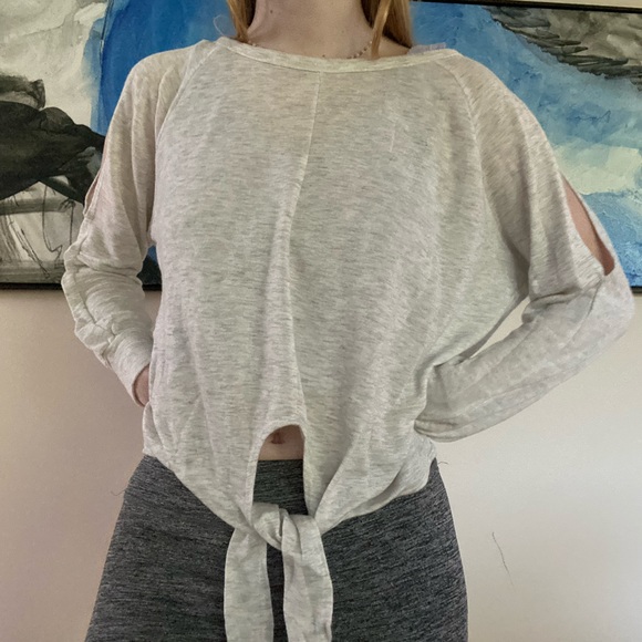 Free People White Shirt with Tie - Picture 4 of 4